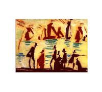 Hau3sh3a Lionel Feininger Stampe su tela La pesca fa schifo Riproduzione Quadri Famosi Camera da Letto Quadri Moderni Astratti Soggiorno su tela110x80cm(43x31in) Solo tela
