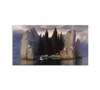 Hau3sh3a Riproduzione Del Quadro ad Olio L'isola dei morti Stampe su Tela Quadri Famosi Poster Soggiorno Moderno Stampa GicléE su tela100x50cm(40x20in) Senza cornice