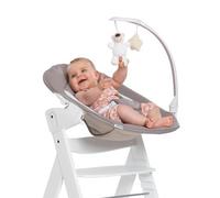 hauck Alpha Bouncer Deluxe, Beige - Sdraietta Neonato con Arco Giochi, Schienale Regolabile e Base Dondolo per Seggioloni Alph e Bet con Cintura a 3 Punti e Riduttore di Seduta