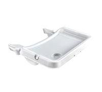 hauck Vassoio Alpha Tray - Adatto per Seggiolone Pappa Alpha Plus e Beta Plus - Vassoio Regolabile in Profondità, Rimovibile - Bordo Rialzato e Portabicchiere - Bianco