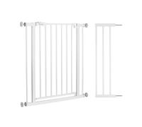 hauck Cancelletto di Sicurezza per Bambini Open N Stop 2, con Estensione da 21cm - Cancelletto per Bambini per Aperture da 96-101cm, Apertura Una Mano, Chiusura Manuale, Senza Forare - Metallo, Bianco
