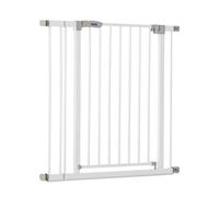 hauck Cancelletto di Sicurezza per Bambini Open N Stop KD incl. Estensione da 9 cm - Cancelletto per Bambini da 84 a 89 cm - Fissaggio a Pressione - Estensibile, per Porte e Scale - Metallo, Bianco