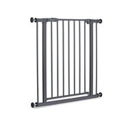 hauck Cancelletto di Sicurezza per Bambini Open N Stop 2 - Cancelletto per Bambini per aperture da 75-80 cm, Apertura con Una Sola Mano Su Entrambi i Lati, Chiusura Manuale - Metallo, Grigio Scuro