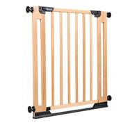 hauck Cancelletto in Legno Autochiudente, Clear Step Easyclose Eco Beech | Larghezza regolabile 75-80 cm con viti, fissaggio a muro con fori - dima inclusa, apertura bidirezionale una mano