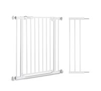 hauck Cancelletto di Sicurezza per Bambini Clear Step Autoclose 2 Set con Prolunga da 21cm - Cancelletto Sicurezza Bimbi con Base Piatta Da 96-101cm - Chiusura Automatica, Nessun Foro - Bianco