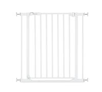 hauck Clear Step 2, Bianco - Cancelletto di Sicurezza a Pressione 75 - 80 cm - Base Piatta - Apribile con Una Mano su Entrambi I Lati - Metallo - Cancellino per Bambini e Cani - Solo per Interno