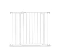 hauck Cancelletto di Sicurezza per Bambini Clear Step Autoclose 2 Set con Prolunga da 9cm - Cancelletto Sicurezza Bimbi con Base Piatta, Da 84-89 cm - Chiusura Automatica, Nessun Foro - Bianco