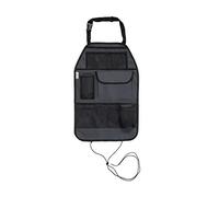 hauck Cover Me Deluxe, Grigio Scuro - Protezione Sedile Auto Bambini con Tasche e Portabiberon - 38 x 59 cm - Facile da Installare e Resistente - Impermeabile - Facile da Pulire