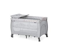 Hauck Culla da Campeggio Sleep N Play Center - Lettino Neonato fino 15kg - Letto pieghevole 120x60cm - Letto Bambini con 2 Piani Regolabili, Fasciatoio e Ruote - Grigio, Orsi