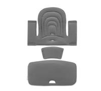 hauck Cuscino da Seduta 3 Pezzi, Grigio Scuro - Compatibile con Riduttore Seggiolone Pappa Alph Bet e Arketa (Non Incluso), Cotone Morbido e Idrorepellente, Lavabile, Facile da Fissare