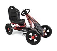 hauck Cyclone Go Kart a Pedali - Cavalcabile Bambino con Freno a Mano e Sedile Regolabile - Ruote EVA Ø 29,1 cm, Telaio in Acciaio - Per Bambini Da 4 a 10 Anni e Max. 55 kg- Rosso