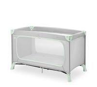 hauck Dream N Play Plus, Dusty Mint - Lettino da viaggio per neonati e bambini con portello XL, borsa da viaggio, leggera, pieghevole veloce e compatta, 120 cm x 60 cm, dalla nascita fino a 15 kg