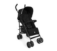 hauck Fold N Care, Black - Passeggino a Ombrello per Bambini da 6 Mesi fino a 22 kg, Pieghevole e Leggero (7,6 kg), Schienale Reclinabile, Cappottina UPF 50+, Cesto XL, Ruote EVA Piroettanti