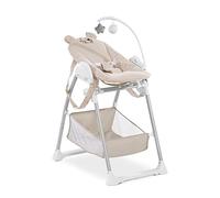 Hauck Grow-Along - Seggiolone Sit N Relax/Appassionamento neonato dalla nascita a 9 kg/Seggiolino per bambini fino a 15 kg/Altezza regolabile, pieghevole/Ruote/Arco gioco/Vassoio/Cestino/Winnie The Pooh Beige