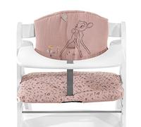 hauck Highchair Pad Select, Disney Bambi Rosa, Mussola - Cuscino per Bambini 6 - 36 Mesi - Accessorio Compatibile con Seggiolone Pappa Alpha+, Beta+ e Arketa - Antiscivolo e Imbottitura Soffice