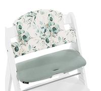 hauck Cuscino Seggiolone Highchair Pad Select - hauck Cuscino Seggiolone Alpha+, Beta+ in Cotone - Facile da Fissare, 2 Pezzi - Menta, Fantasia Jersey