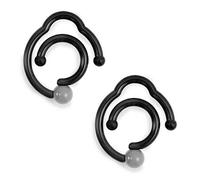 hauck Hook Me, Nero - 1 Coppia Ganci Passeggino Universali - Girevoli a 360° - Moschettoni Porta Borsa Capacità 4 kg - Accessori Resistenti e Pratici per Neonati e Bambini