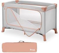 hauck Lettino Da Viaggio Dream N Play Plus - Culla Neonato Fino a 15 kg - Letto Pieghevole 120x60, Borsa Inclusa, Ampia Apertura - Box Bambini Compatto e Pieghevole - Dusty Cork