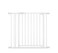 hauck Cancelletto di Sicurezza per Bambini Open N Stop 2, Incl. Estensione 9cm - Cancelletto per Bambini per Aperture da 84-89cm, Apertura Una Mano, Chiusura Manuale, Senza Forare - Metallo, Bianco