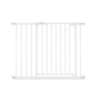 hauck Cancelletto di Sicurezza per Bambini Open N Stop 2, con Estensione da 21cm - Cancelletto per Bambini per Aperture da 96-101cm, Apertura Una Mano, Chiusura Manuale, Senza Forare - Metallo, Bianco