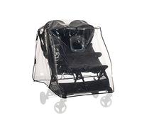 Hauck Parapioggia Universale Passeggino Doppio - Antipioggia Catarifrangente e con Finestra - Facile da Fissare, Buona Ventilazione - Trasparente