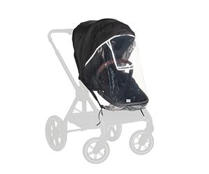 hauck Parapioggia Passeggino Universale - 91 x 92 x 85 cm - Antipioggia Catarifrangente con Elastico, Finestrina di Accesso e Fori di Ventilazione - Facile da Fissare - Nero / Trasparente