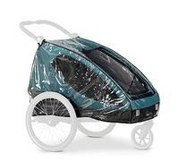 Hauck Telo Antipioggia per Rimorchio Bici e Passeggino Dryk Duo Raincover - Parapioggia Carrello Bici, Ottima Vestibilità, Chiusura in Velcro, Fori Ventilazione - Piegabile e Compatto - Trasparente