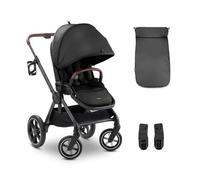 hauck Comfort N Care, Black - Passeggino con Coprigambe e Seduta Reversibile dalla Nascita fino a 22 kg, UPF 50+, Ruote di Gomma Ammortizzate, Manubrio Regolabile con Portabibite
