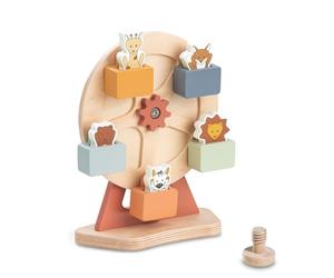 Hauck Play Fun Fair S Ruota Panoramica Gioco Neonato - Combinabile con Vassoio hauck Play Tray per Seggiolone Pappa Alph Bet e Arketa - Aiuta la Coordinazione Occhio-Mano, Dai 12 Mesi - Animali
