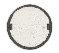 hauck Play N Tidy Tappeto e Borsa 2in1 - Tappeto Gioco Bambini Rotondo 120cm di Diamentro, per Giocare o Gattonare - Tappeto Bambini con Cordoncino, si Trasforma in Sacco Portagiochi - Grigio Scuro