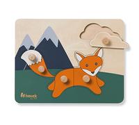 hauck Puzzle in Legno con Pomelli da 1 Anno, Puzzle N Sort Fox