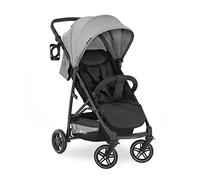 hauck Rapid 4R Plus, Grigio - Passeggino Cittadino dalla Nascita fino a 22 kg, Pieghevole con una Mano, Ruote di Gomma Ammortizzate, Maniglione Regolabile, Cappotta UPF 50+, Portabibite Incluso