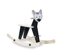 hauck Rock N Swing Cavallo a Dondolo per Bambini - Cavalcabile Bambino in Legno (Certificato FSC®), Dai 18 Mesi - Base Basculante Reversibile - Zebra