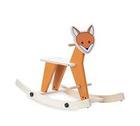 hauck Rock N Swing Cavallo a Dondolo per Bambini - Cavalcabile Bambino in Legno (Certificato FSC®), Dai 18 Mesi - Base Basculante Reversibile - Volpe