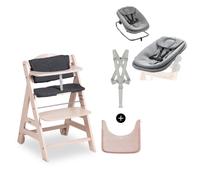 Hauck Seggiolone Beta+ con Cuscino Vassoio e Sdraietta Whitewashed