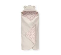 hauck Snuggle N Dream, Beige Fiori - Copertina Neonato per Ovetto, Segggiolino Auto, Passeggino e Carrozzina - 80 x 80 cm - Primavera Estate - con Fessura per Cintura - Leggera e Lavabile