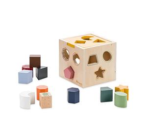 hauck Sort N Tidy - Cubo Attività in Legno con 12 Forme - Giocattolo Educativo per Bambini da 1 Anno con Coperchio Rimovibile, per Apprendimento di Forme e Colori, Idea Regalo Bimbi
