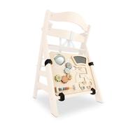 hauck Tavola di Attività Per Seggiolone in Legno Alpha+, Beta+ e Arketa - Giochi in Legno Certificato FSC® - Gioco Neonato Facile da Fissare con Chiusura a Strappo, Giocare e Apprendere da 10 Mesi