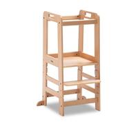 hauck Torre Di Apprendimento Learn N Explore - Torre Montessoriana in Legno di Faggio (Approvato FSC®) - Regolabile, Robusta, da 1 Anno - Naturale