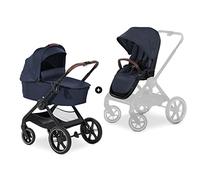 hauck Walk N Care Set, Dark Navy Blue - Carrozzina e Passeggino 2in1 con Navicella - Seduta Reversibile e Reclinabile - Maniglione Telescopico - Portabibite - Cappotta UPF 50+ - Ruote in Gomma