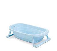 hauck Vaschetta per Bagnetto Neonati Wash N Fold M - Vasca da Bagno Pieghevole fino a 16 kg, Tappo Termosensibile, 80x48x25 cm - Celeste