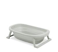 hauck Wash N Fold M, Grigio Verde - Vaschetta Bagnetto Neonato con Tappo Termosensibile - 80 x 48 x 25 cm - Vasca da Bagno dalla Nascita fino a 16 kg - Pieghevole e Portatile