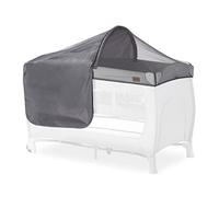 hauck Zanzariera e Parasole Travel Bed Canopy - Per Lettino da Viaggio con Protezione UV 50+, Traspirante e Facile da Fissare, Pieghevole - Grigio