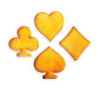 HAUCOZE 4pcs Poker Sculpture Figurine Moderne Décoration Arts Abstrait Statue Maison Cadeau Ornament Résine