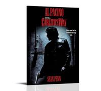 HAUEBDANSEY Carlito's Way Movie 1 poster estetico vintage da parete su tela, decorazione artistica da parete per soggiorno e camera da letto (20 x 30 cm) con cornice