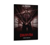 HAUEBDANSEY Carlito's Way - Poster estetico vintage da parete su tela, decorazione artistica da parete per soggiorno e camera da letto, 50 x 75 cm, con cornice