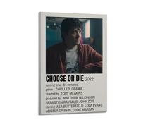 HAUEBDANSEY Choose Or Die, poster artistico da parete estetico vintage su tela, decorazione artistica da parete per soggiorno e camera da letto, 50 x 75 cm, con cornice