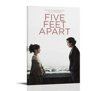 HAUEBDANSEY Poster con immagine del film Five Feet Apart, decorazione artistica da parete in stile vintage, per soggiorno, camera da letto, camera da letto, 60 x 90 cm, con cornice
