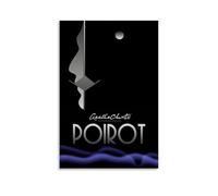 HAUEBDANSEY Poster di Agatha Christie's Poirot - Stampa artistica da parete estetica vintage su tela, decorazione artistica da parete per soggiorno, camera da letto, 50 x 75 cm, senza cornice