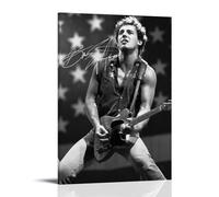 HAUEBDANSEY Poster di Bruce Springsteen su tela, decorazione artistica da parete in stile vintage, per soggiorno e camera da letto, 60 x 90 cm, con cornice